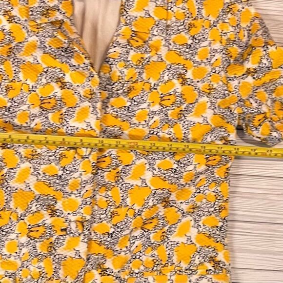 Lihli by Saks Fifth Avenue Vintage Yellow Black Short Sleeve Blazer SP - Picture 7 of 10